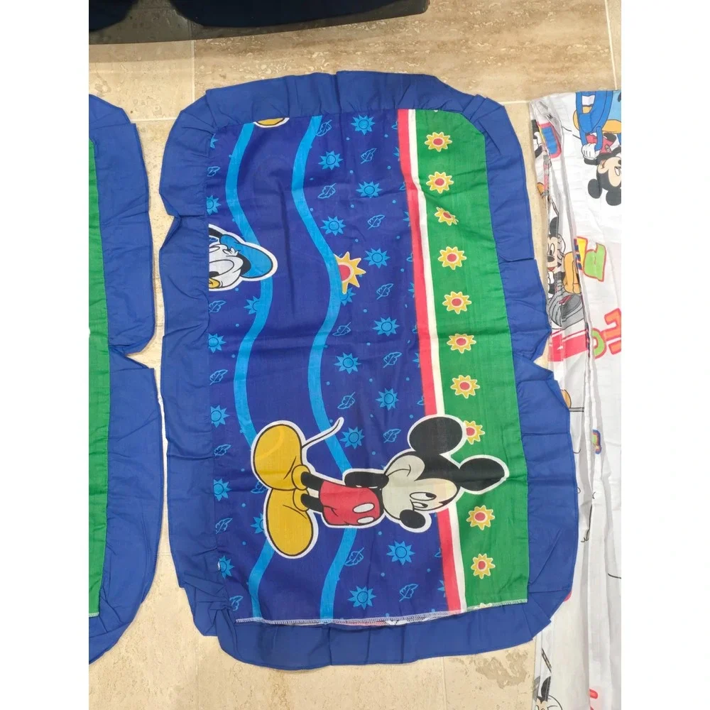 7 pc Set Disney Mickey Mouse Clubhouse Hanging Around Fitted Flat Pillowcases‎